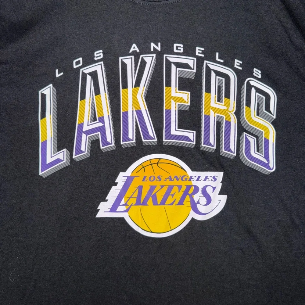 NWT Mens XL Ultra Game NBA Los Angeles Lakers T-Shirt Black New Graphic Tee